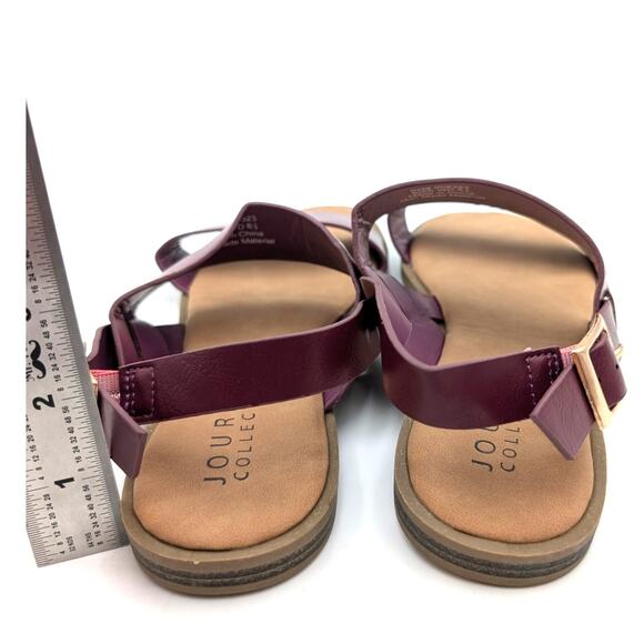 Journee Collection Lavine Slingback Sandals Women's Raspberry Size US6.5W EU37 - Picture 4 of 11